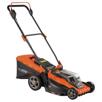 Powerplus POWDPG75610 akumulatora zāles pļāvējs zāliena pļaušanai 40V 420mm bezsuku 25-75mm līdz 500m2 zālienam bez akumulatora un lādētāja (POWDPG75610)