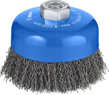 Stiepļu suka D 100 mm, Lielām leņķa slīpmašīnām ar fiksācijas uzgriezni PRO METAL CLEAN STIEPĻU SUKA, 1608614011, BOSCH (1608614011)