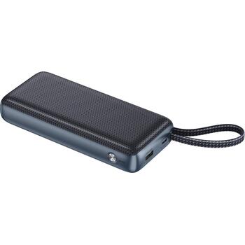 Sandberg 421-29 Универсальный пауэрбанк, 20000 мАч, 67W PD, USB-C, USB-A, встроенный USB-C кабель, дисплей зарядки (421-29)