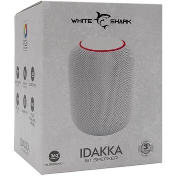 White Shark Беспроводная колонка GBT-619 IDAKKA WHITE, 30-18000 Гц, 10 Вт, 2400 мАч, 4 ч, Bluetooth, FM, AUX, 2 колонки (GBT-619 IDAKKA WHITE)