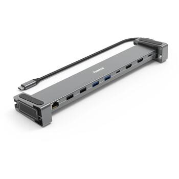 Hama док-станция 00200145, 26.4 см, 6 см, 2.94 см, 100 Вт, 5 Гбит/с, 2xHDMI, 2xUSB-C, 4xUSB-A, RJ-45 (00200145)