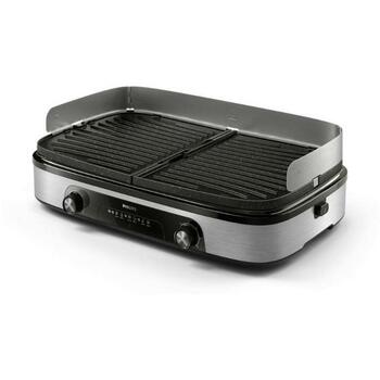 Philips Электрический гриль HD6222/90, 2400 Вт, 1400 см², Механическое управление, Съемные пластины, Поддон для жира (HD6222/90)
