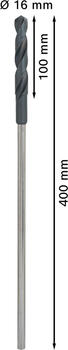 Urbis instal. un veidņiem 16,0x400,0 mm,1.gab., Urbjmašīnām/skrūvgriežiem, perforatora urbjiem PRO WOOD HSS INSTALĀCIJAS URBIS, 2608596339, BOSCH (2608596339)