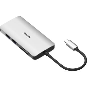 D-Link док-станция DUB-M810, 3x USB 3.0, USB-C, HDMI 4K, SD/microSD, Gigabit Ethernet, USB-C PD 100W (DUB-M810)