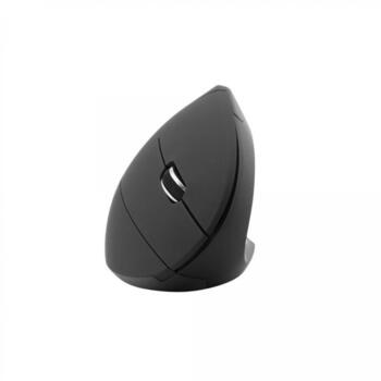 Sbox VM-065W vertikālā pele, VM-065, USB 2.0, RF 2.4 GHz, optiskais sensors, 800/1200/1600 DPI, 6 pogas, 2xAAA, melna (VM-065)