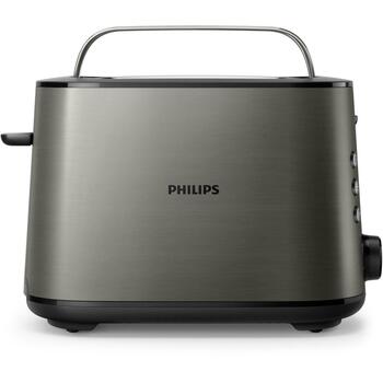 Philips Tosteris HD2651/80, 1050 W, 230 V, 50-60 Hz, 2 šķēles, Titāna krāsa, Metāla korpuss, 8 brūnināšanas līmeņi (HD2651/80)