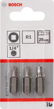 Iekš.četrkanta uzg.L=25mm R1, 3gab., Urbjmašīnām/skrūvgriežiem SKRŪVGRIEŽA UZGALIS EXTRA HARD, 2608521108, BOSCH (2608521108)