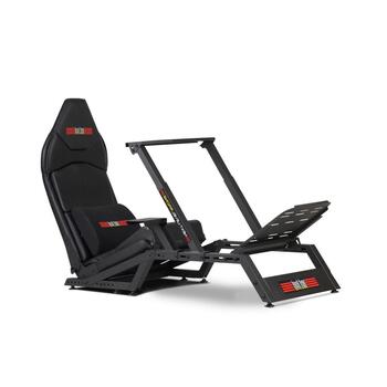 Next Level Racing Spēļu krēsls F-GT NLR-S010, 130 kg, melns, formulu un GT sacīkšu pozīcijas, jostasvietas atbalsts (NLR-S010)