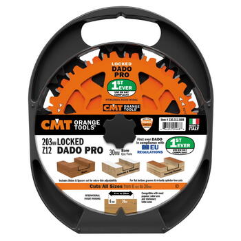 CMT Dado Pro zāģripu komplekts 230.312.08M, 203x6-20/30mm, Z12, FTG, ATB (230.312.08M)