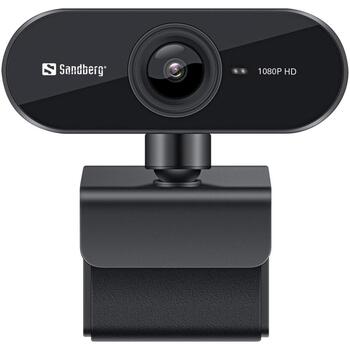 Sandberg USB tīmekļa kamera Flex 133-97, 2 MP, 1920 x 1080 pikseļu, 30 fps, USB, melns, 1,35 m (133-97)