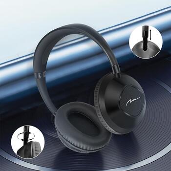 Media-Tech Беспроводные наушники SONIQUE BT MT3610, 8ч, Bluetooth 5.3, FM радио, MP3 плеер, 3.5mm, 153g (MT3610)