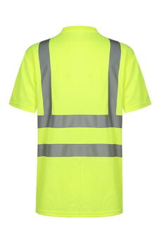 Pesso Hi-Vis футболка HVM_G-L, желтая, L, 170 g/m², 100% полиэстер, Quick Dry, светоотражающие полосы, CE 471 2 категория (HVM_G-L)