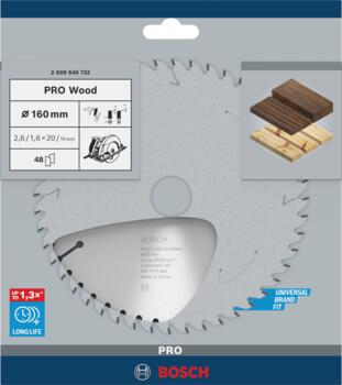 Ripzāģa disks 160x20/16 Optiline Wood, Rokas ripzāģiem PRO WOOD RIPZĀĢA ASMENS, 2608640732, BOSCH (2608640732)
