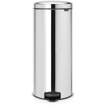 Brabantia NewIcon 114762 мусорное ведро с педалью, 30 л, блестящая сталь, серебристый (114762)
