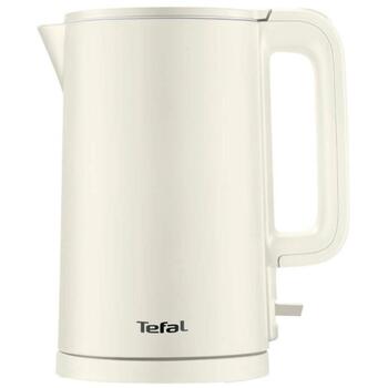 Tefal Чайник Thermo Protect KO140AE0, 1500 W, 1.5 L, нержавеющая сталь, 360° поворотная база, бежевый (KO140AE0)