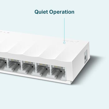 TP-Link LS1008 сетевой коммутатор неуправляемый 8× 10/100 Mbps fanless белый (LS1008)