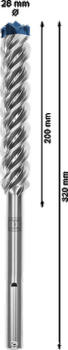 Perforatora urbjiem EXPERT SDS MAX-8X TRIECIENURBIS PERFORATORIEM, 2608900247 BOSCH (2608900247)
