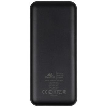 Rivacase Power Bank VA2081 BLACK, 20000 мАч, 3.7 В, 10 Вт, 2xUSB Type-A, 1xUSB Type-C, 3 устройства (VA2081 BLACK)