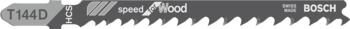 5 figūrzāģa asmeņi T 144 D, Figūrzāģiem FIGŪRZĀĢA ASMENS T 144 D SPEED FOR WOOD, 2608630040, BOSCH (2608630040)
