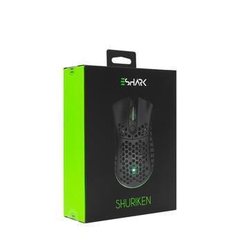 White Shark Premium Line Pele SHURIKEN, 19000 DPI, 6D pogas, 1000 Hz, RGB apgaismojums, USB 2.0, 1,8 m kabelis (SHURIKEN)