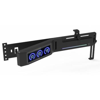 Zalman ZM-VS3 DS держатель GPU, черный, 284g, 288x105x15.5mm, ARGB, LCD, CPU/GPU temp. (ZM-VS3 DS BLACK)
