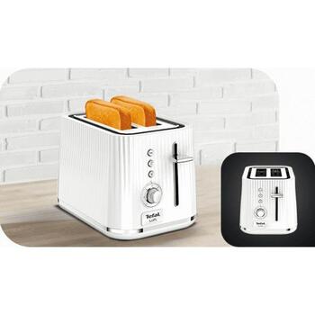 Tefal Tosteris Loft TT761138, 850W, 2 plati nodalījumi, 7 grauzdēšanas līmeņi, atkausēšanas funkcija, atcelšanas poga (TT7611)