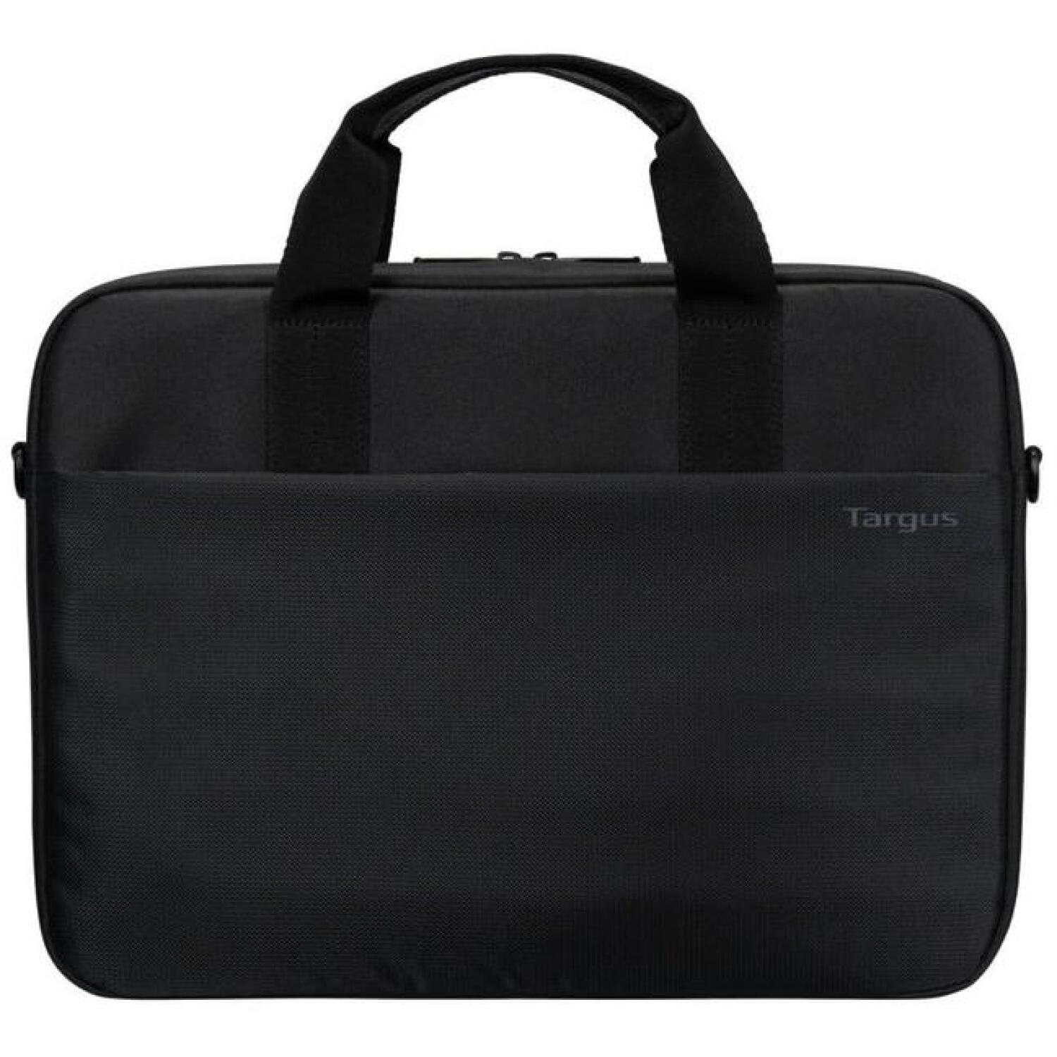 Targus Портфель Intellect Slim TBS978GL, 13-14 дюймов, черный, молния, мягкий отсек для ноутбука, съемный плечевой ремень (TBS978GL)