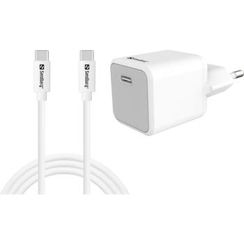 Sandberg USB-C lādētājs 441-58, 230V, 5V/3A, 9V/2.22A, 12V/1.67A, 20W, 1x USB-C, Power Delivery (441-58)