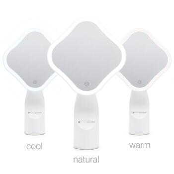 Rio Зеркало для макияжа MMIF-EU/1.1, белое, LED подсветка, USB зарядка, 360° поворот, сенсорное управление (MMIF-EU/1.1)