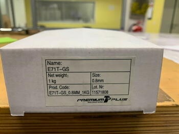 Premium1 Metināšanas pulverstieple E71T-GS_0.8MM_1KG, 0,8mm, 1kg, apgriezta polaritāte, bez gāzes aizsardzības (E71T-GS_0.8MM_1KG)