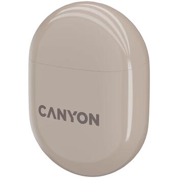 Беспроводные TWS наушники с Bluetooth соединением TWS-6 Бежевые CNS-TWS6BE CANYON (CNS-TWS6BE)