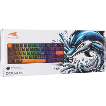 Baracuda Механическая Клавиатура DOLPHIN-B-BLUE, 61 клавиша, USB, черный, синие переключатели, подсветка, анти-ghosting 22 клавиш (DOLPHIN-B-BLUE)