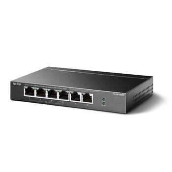 TP-Link TL-SF1006P tīkla komutators 6× 10/100 Mbps RJ45 PoE+ galda melns (TL-SF1006P)