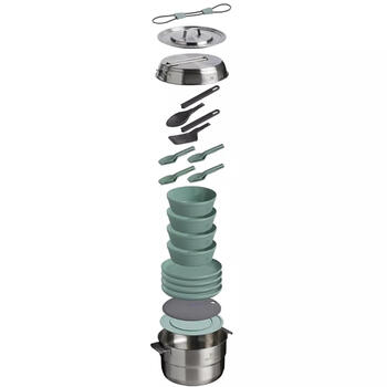 Stanley Wildfare Core Full Serve Cookset 2802479049, 3,78 л, нержавеющая сталь, набор для кемпинга (2802479049)
