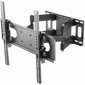 Gembird sienas stiprinājums WM-55ST-04, 32-55'' televizori, VESA 400 x 400 mm, 35 kg, 120° pagrieziens, 20° slīpums, melns (WM-55ST-04)