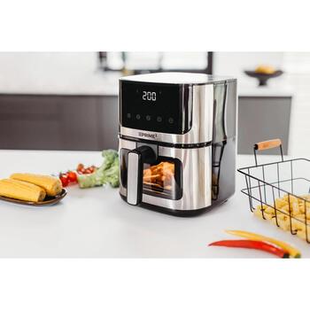 Prime3 Gaisa fritieris SAF32, 1400W, 4.55l, 1 grozs, 8 programmas, skārienekrāns, melna (SAF32)