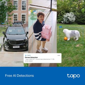 TP-Link Tapo C660 KIT, 4K 8MP, 18x цифровой зум, 360° AI отслеживание, солнечная батарея, IP65, 2.4/5 ГГц, ночное видение (TAPO C660 KIT)