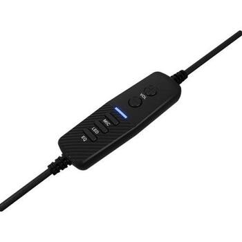 GENESIS Neon 764 NSG-2169 spēļu austiņas, vadu, USB-A, 20-20000 Hz, 50 mm, 112 dB, mikrofons, RGB apgaismojums, melnas (NSG-2169)