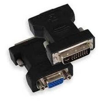 Sbox DVI M-VGA F 15pin AD.DVI-VGA, 24+5 контактов DVI, 15 контактов VGA, позолоченные разъемы, черный цвет (AD.DVI-VGA)