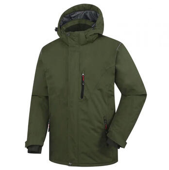 Pesso Ziemas jaka Helsinki HELSINKI_OG-3XL, 3XL, zaļa, 5000 mm, 3000g/m² 24h, līmētas šuves, NANA Dry membrāna, noņemama kapuce (HELSINKI_OG-3XL)