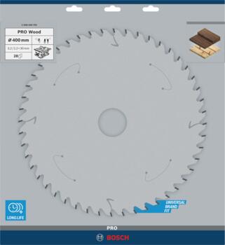 Ripzāģa disks 400x30mm, Construct wood, Galda zāģiem PRO WOOD RIPZĀĢA ASMENS, 2608640703, BOSCH (2608640703)