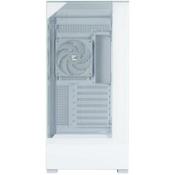 Zalman P40 PRISM PLUS WHITE, ATX Midi Tower korpuss, 3x120mm ARGB ventilatori, balts, 4mm rūdīts stikls, USB 3.0, USB-C (P40 PRISM PLUS WHITE)