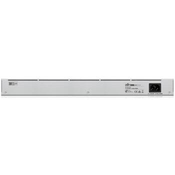 Ubiquiti Коммутатор USW-48-POE, 48x10/100/1000 Mbps, 32xPoE+, 4xSFP, 100-240V, -5-40°C, нержавеющая сталь (USW-48-POE)