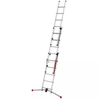 Hailo S100 ProfiLOT 039306507, kombinējamās kāpnes, alumīnijs, 2x6+1x5 pakāpieni, 150kg, 470cm, LOT sistēma (039306507)