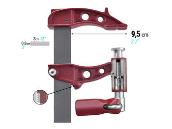 F veida spīle Maxipress E 600x95mm PI59060 PIHER (PI59060)