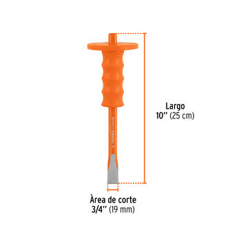 Kalts ar rokturi 19x250mm C-3/4X10G TRUPER (C-3/4X10G)
