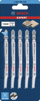 5 figūrzāģa asmeņi T308BF Hardwood clean, Figūrzāģiem EXPERT HARDWOOD 2-SIDE CLEAN T308BF FIGŪRZĀĢA ASMENS, 2608900544, BOSCH (2608900544)