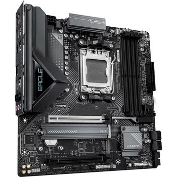 Gigabyte Mātesplate B850M EAGLE WF6E, DDR5 8200MT/s, 2*M.2, 2.5 GbE LAN, Wi-Fi 6E, 8+2+2 fāzes VRM, 4*DIMM (B850M EAGLE WF6E)