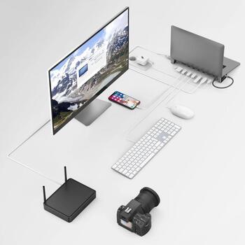 Hama док-станция USB C 00200103, 9 портов, 5 Гбит/с, USB-C, HDMI, Ethernet, SD/microSD считыватель (00200103)
