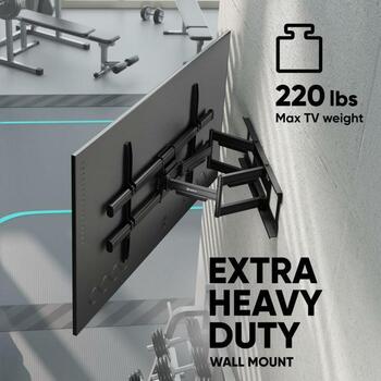 Onkron televizora stiprinājums M10-B, 106.7-3.05 m, 100 kg, VESA 200 x 100-1000 x 600, slīpums -13-9°, pagrieziens -45-45°, melns (M10-B)